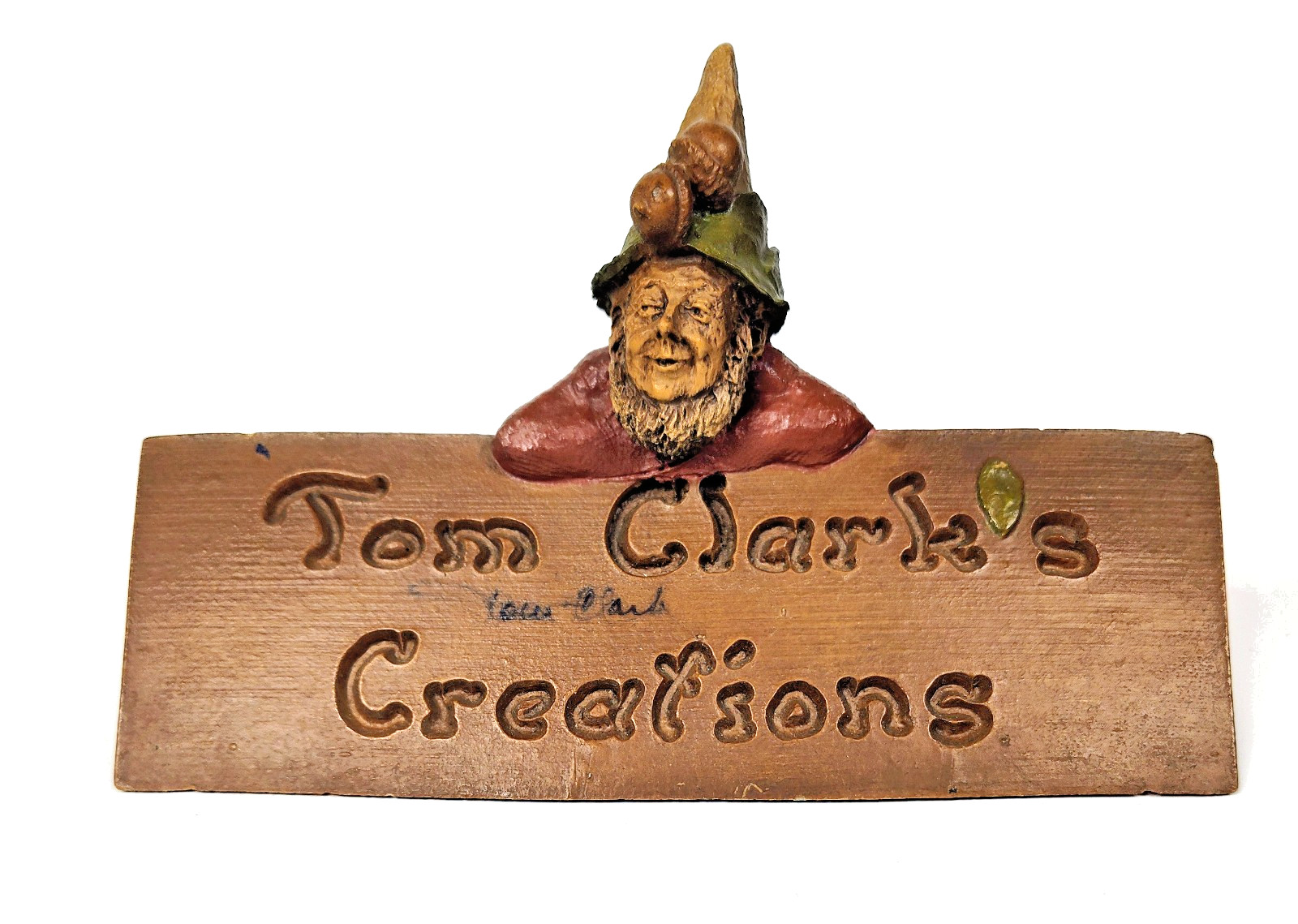 1983 Tom Clark’s Creations *PEN SIGNATURE* ADVERTISING SIGN Store Display Gnome