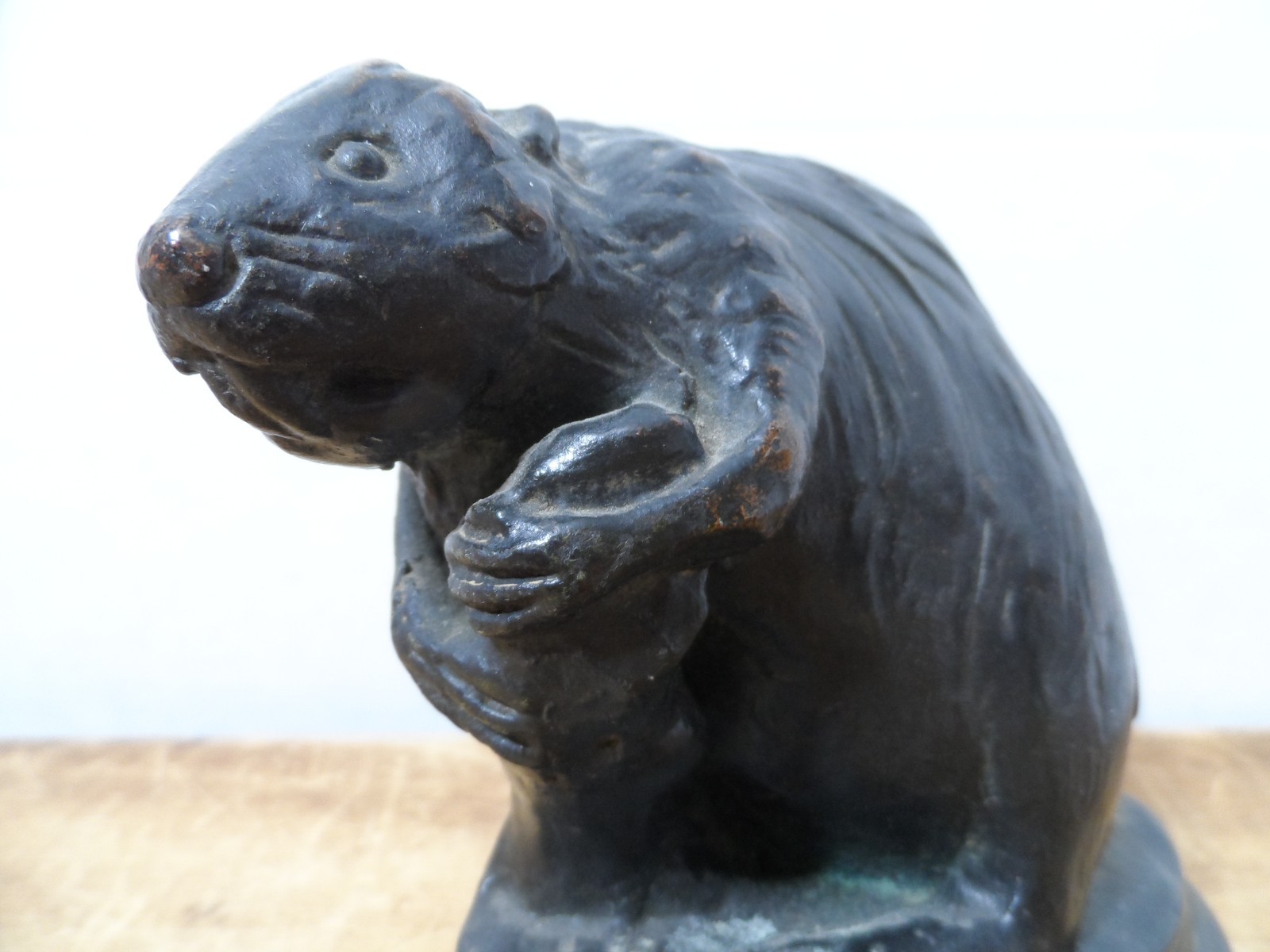 BEAVER COAL Original Old Bronze Clad Advertising Statue Store Display Sign Phila