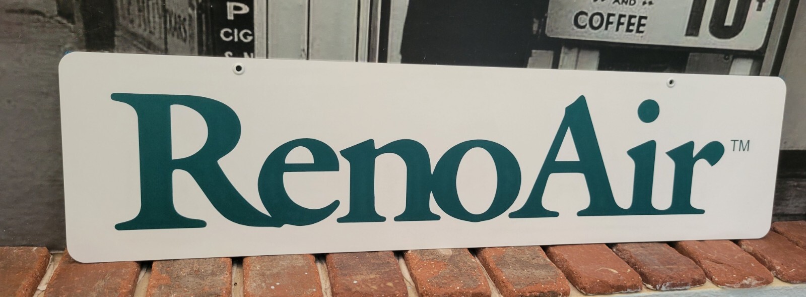 Reno Air aluminum display sign 6″ x 24″