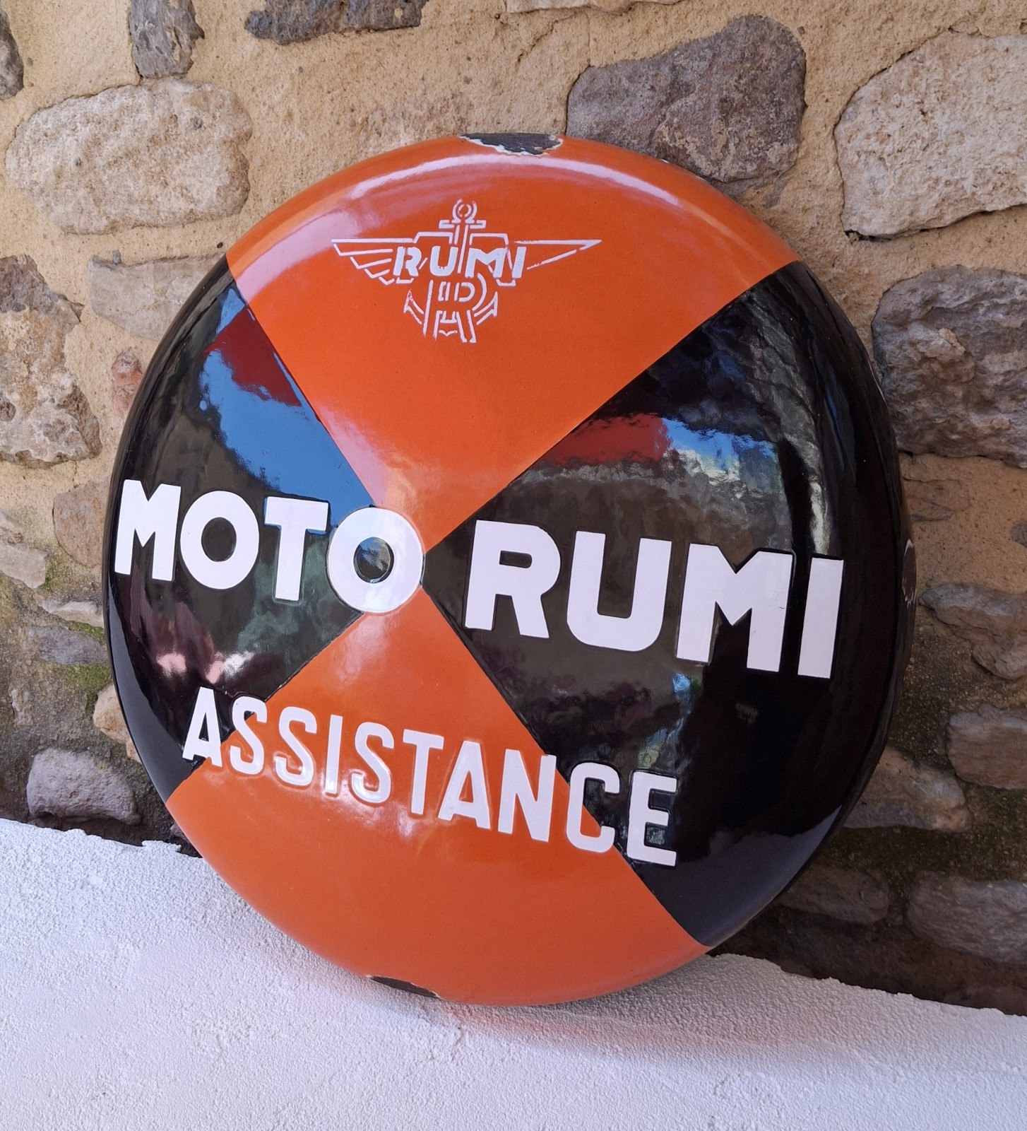 Motorcycle Rumi Enamel Plaque – Original – Enamel Sign-Automobilia-Insegna Smaltata