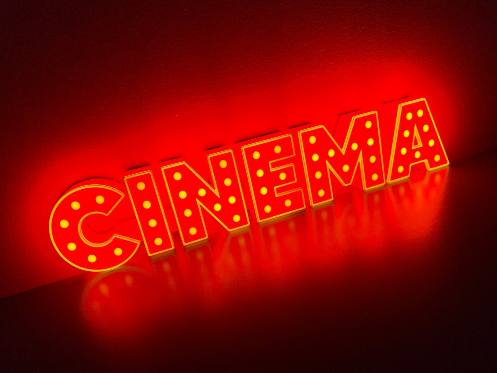 Cinema Sign Sign Sign Plaque Movie Cinema Lighted Sign Vintage Movies Logo