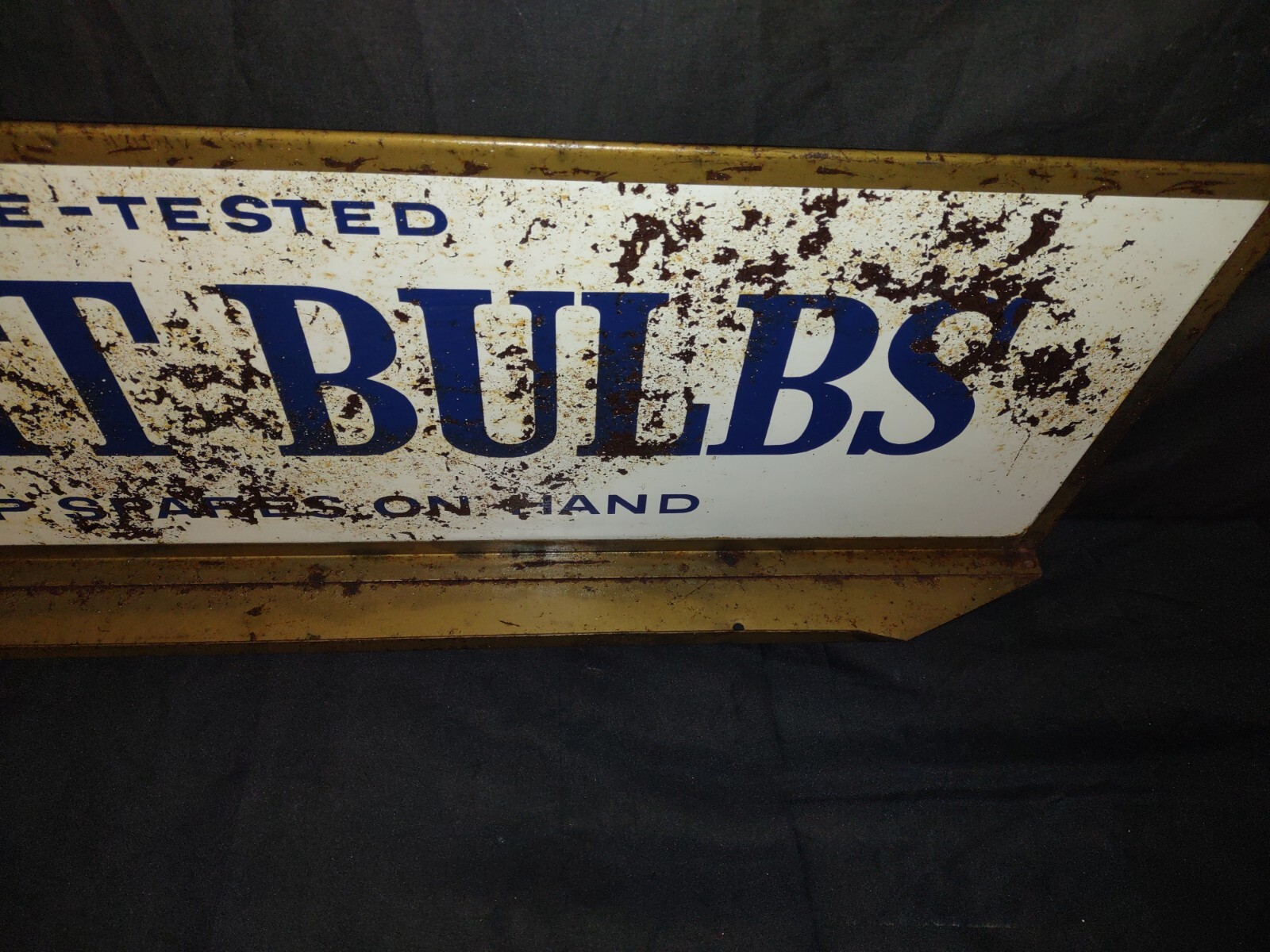 Vintage GE General Electric Light Bulb Double Sided Advertising Display Sign 41″