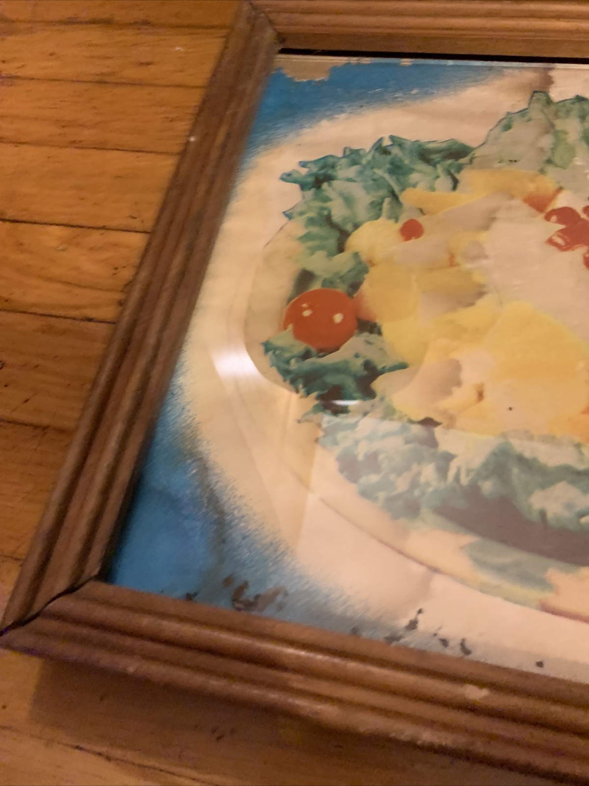 RARE EARLY DINER STORE ADVERTISING SIGN IN ORGINAL FRAME
