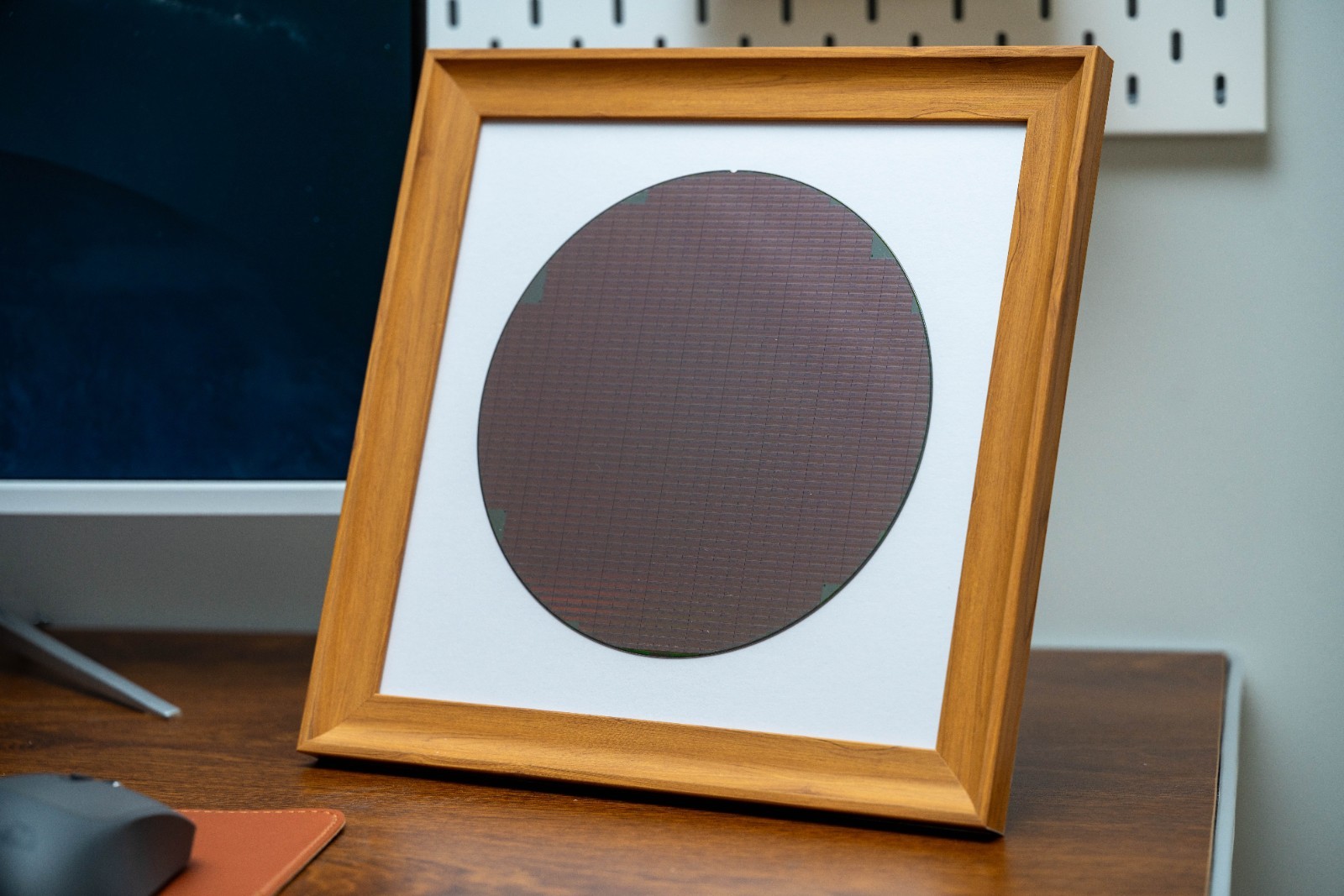 Framed Silicon Wafer Display for Vintage CPU Microchips Tech Wall Art (8&12inch)