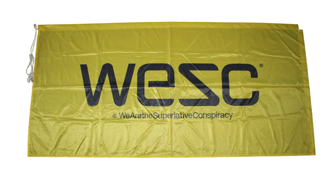 WeSC We Are the Superlative Conspiracy Banner Flag Sign Vintage Skate Display