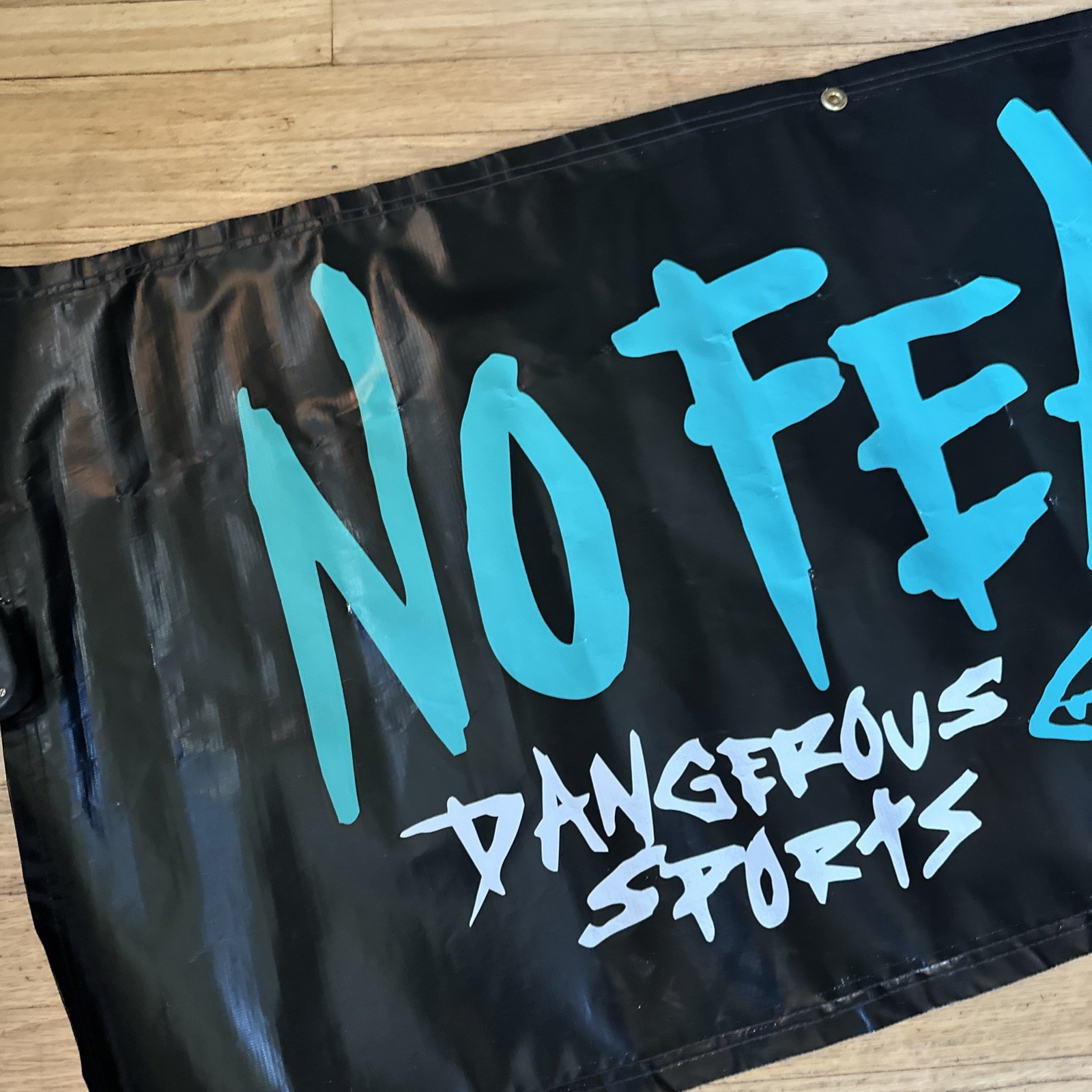 Vintage NO FEAR Clothing Retail Banner Display Dangerous Gear 90s 46”x22”