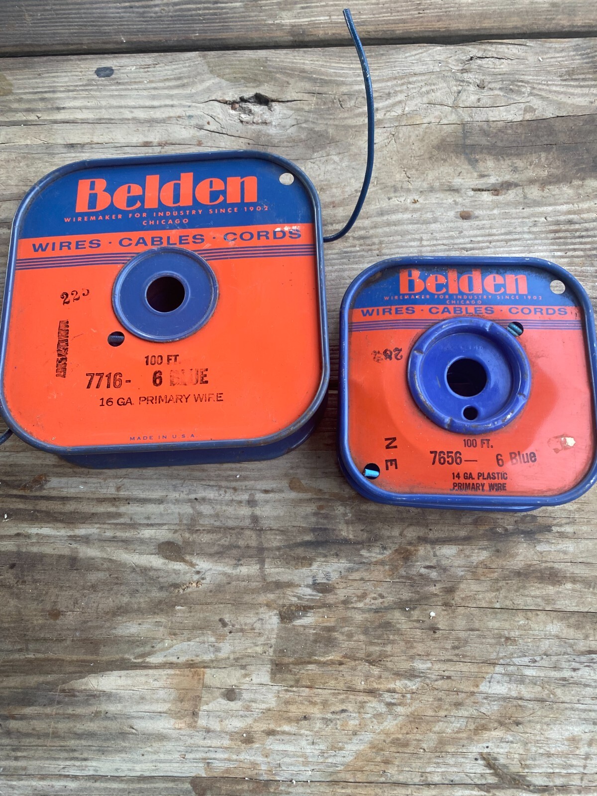 Vintage Chicago Belden Two Spools of Wiring ’60’s