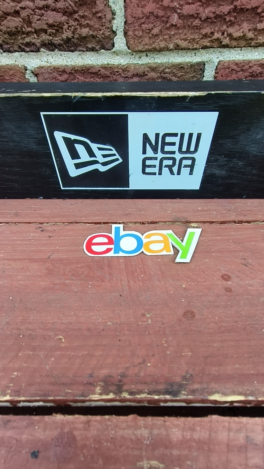 2 PC NEW ERA FITTED Hats Embossed Wood Rack Topper Store Desk Counter DISPLAY