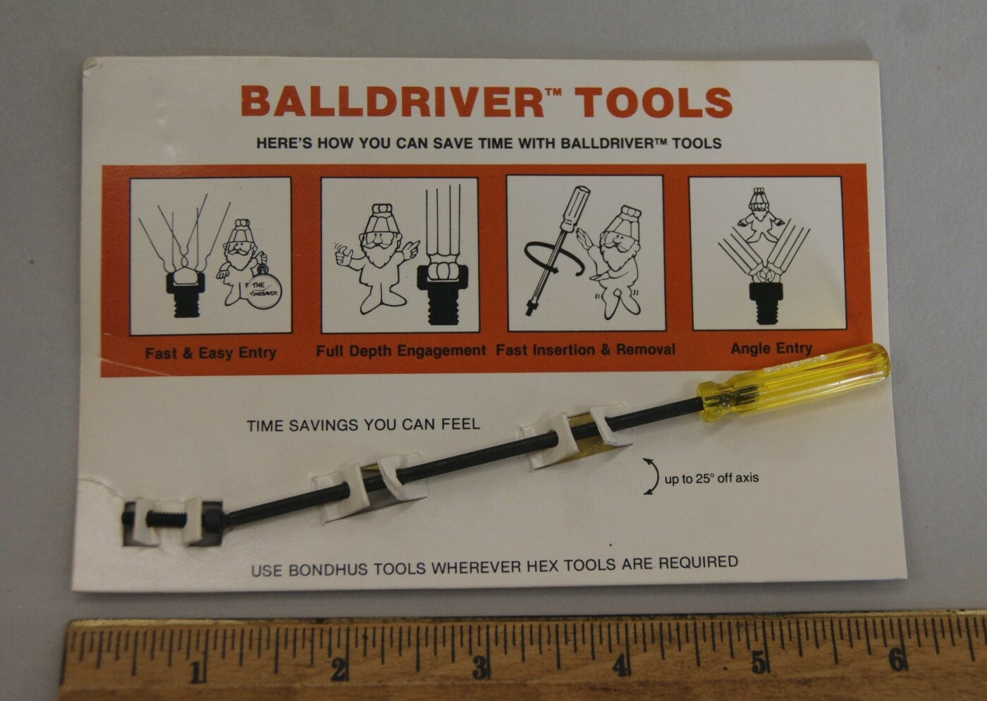 Vintage Miniature Bondhus Ball-driver Advertising Salesman’s Sample, NOS, L-3932