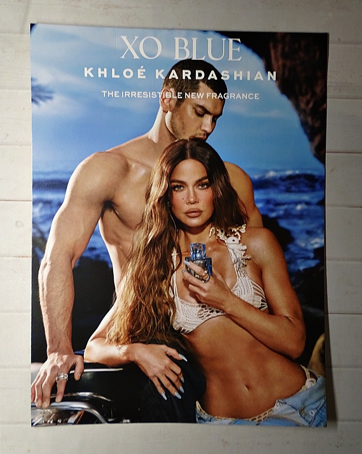 Khloe Kardashian XO BLUE Fragrance Perfume Ulta Promo Store Display Poster 36×27