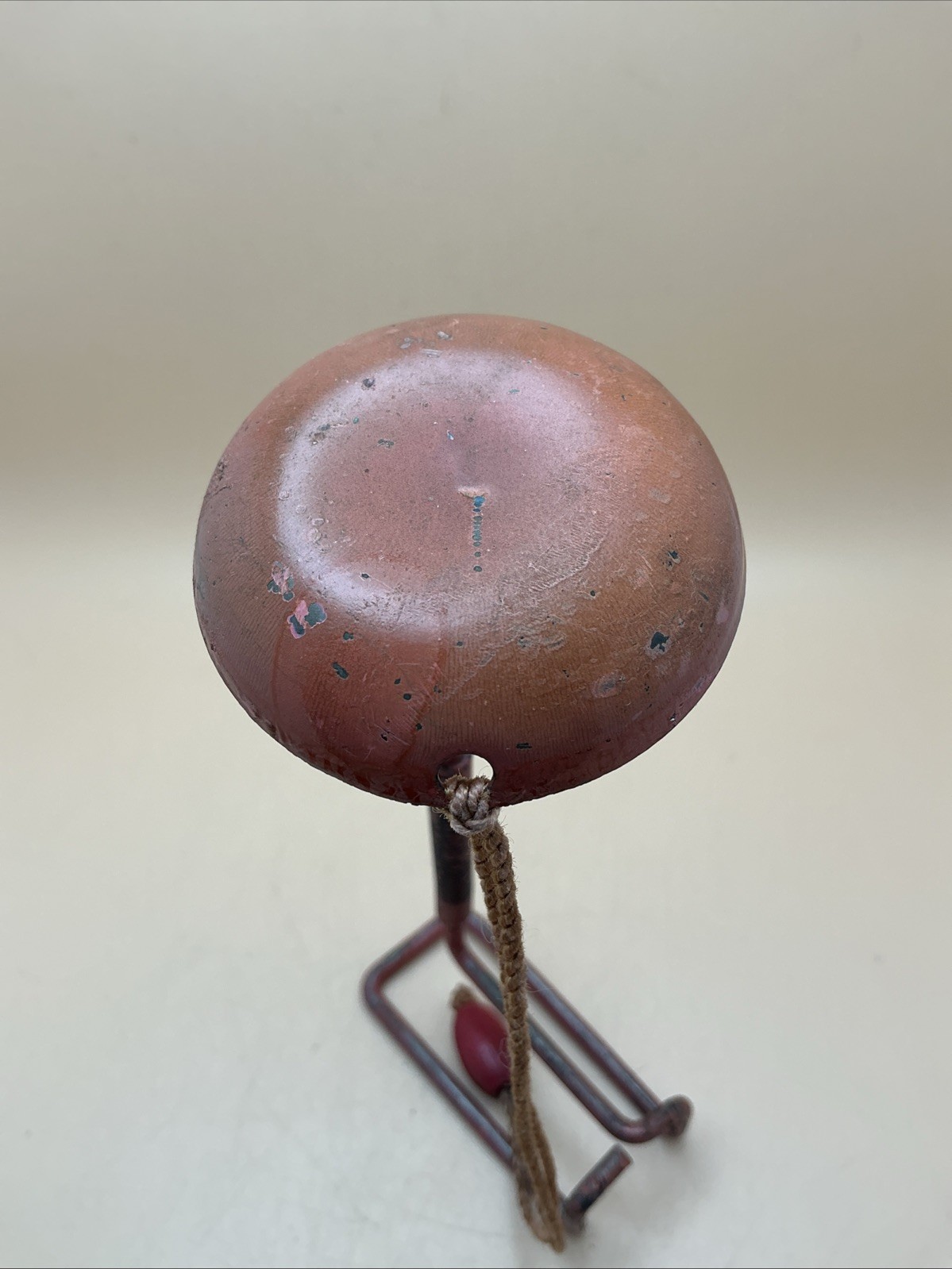 Vintage Hat or Wig Display Stand, Metal, Pullback String, Store Display 1920/30s