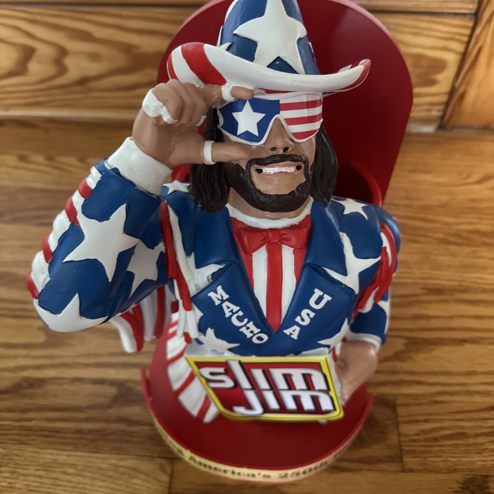 RARE Slim Jim Macho Man Randy Savage Display America’s 250th Anniversary