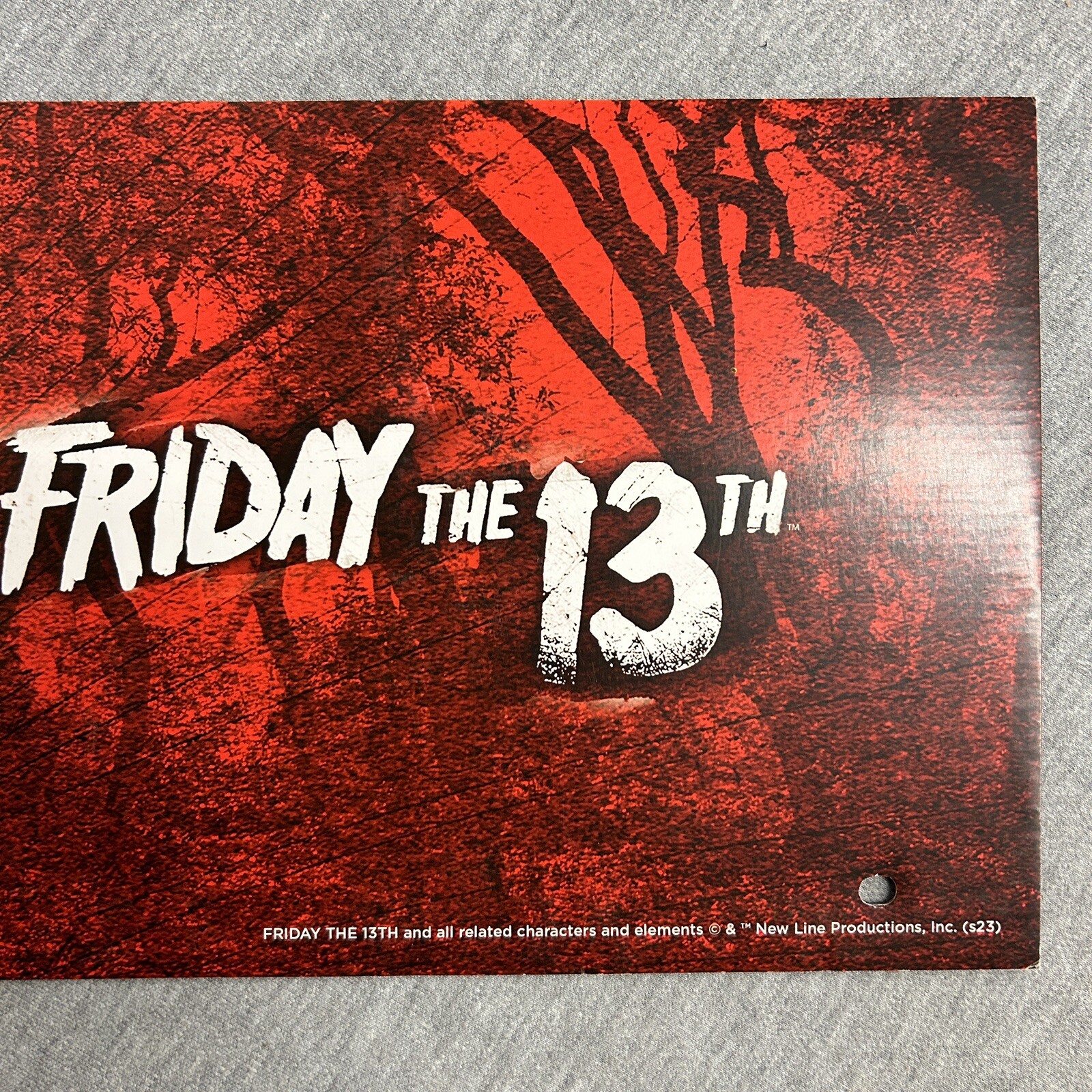2024 Spirit Halloween Display End Cap 24″ x 8″ – Friday The 13th Jason Voorhees