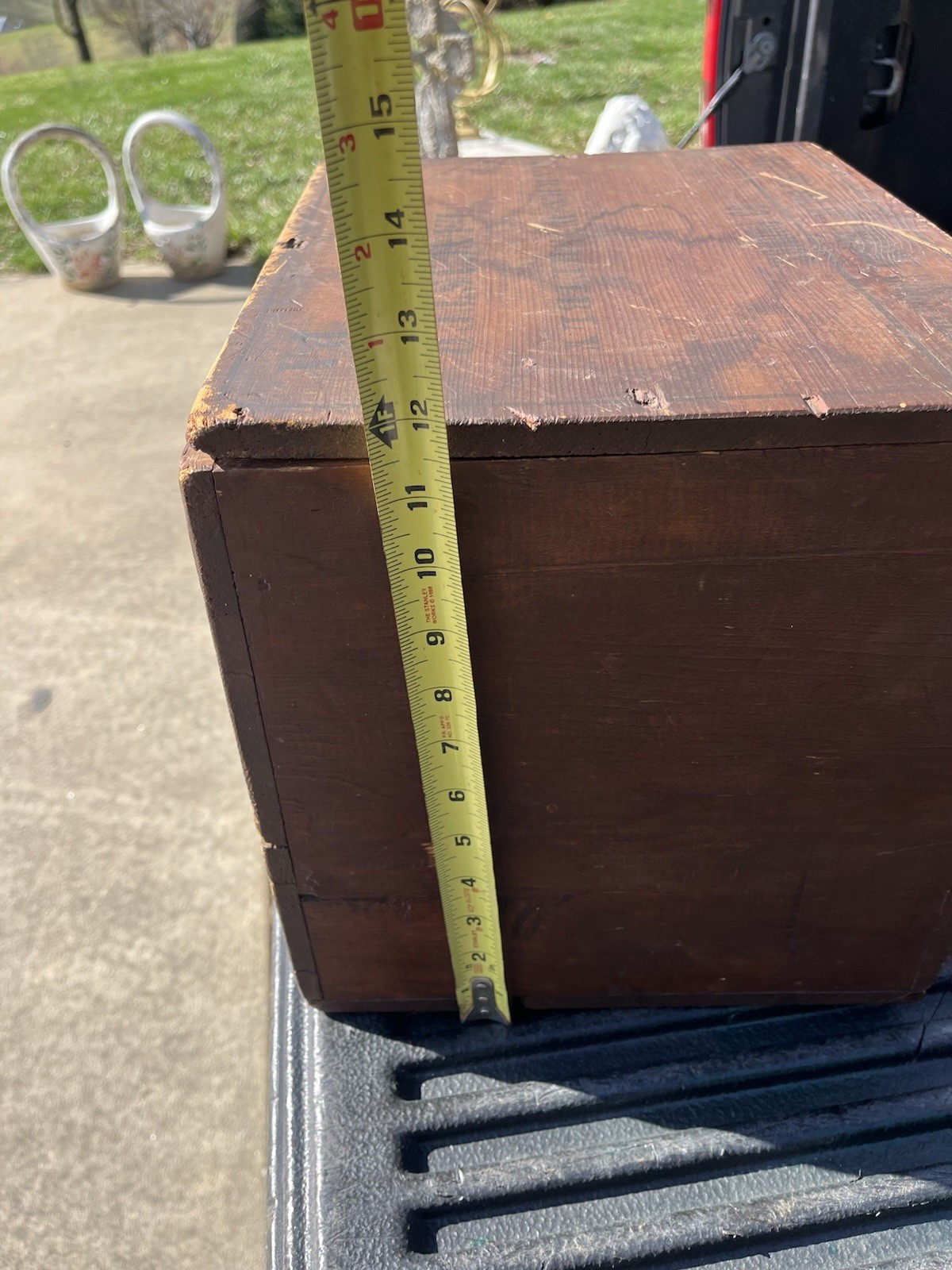 Unique Rare Wooden Crate Larry Heibly Lancaster New York Chicago Shipping Box