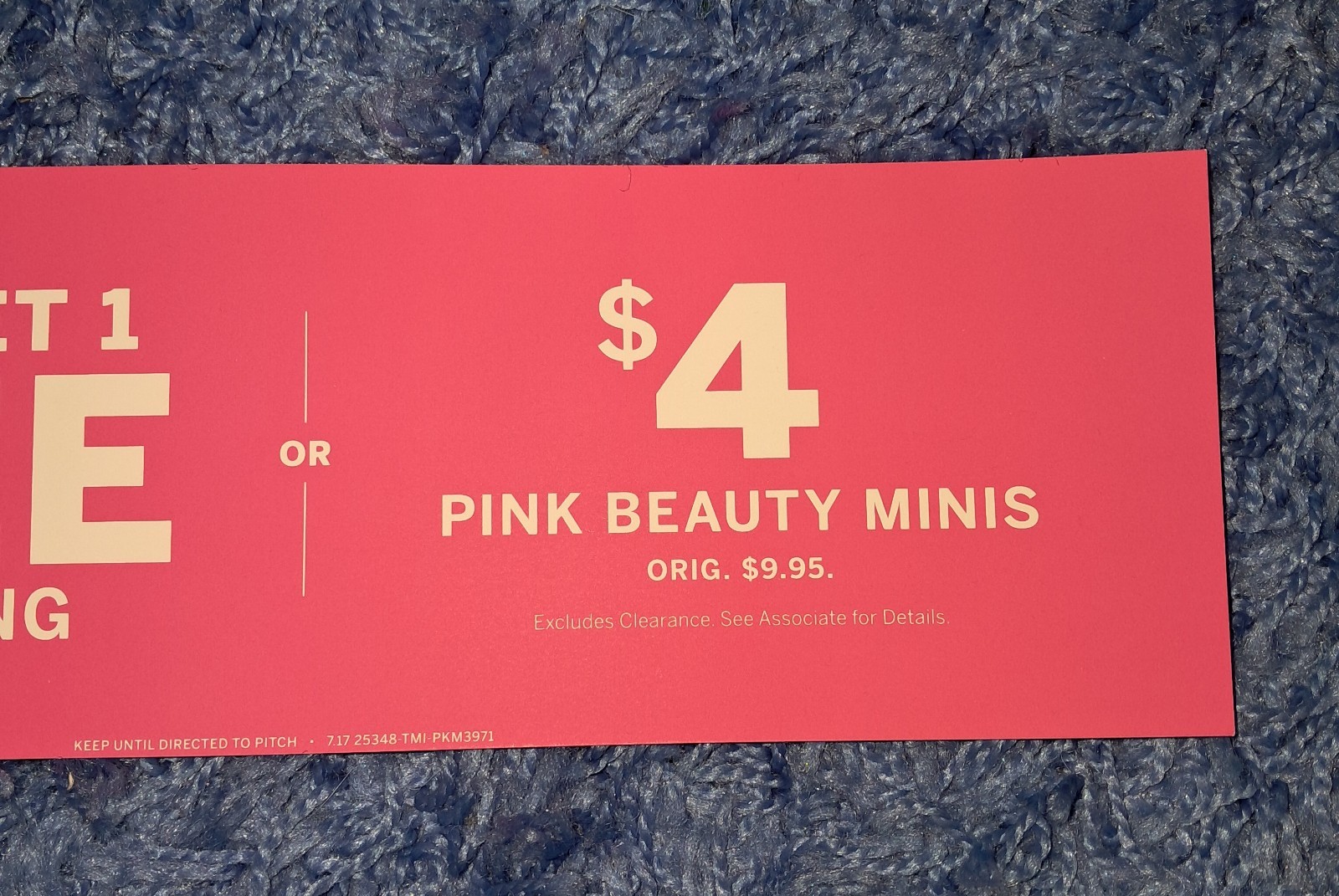 Victoria’s Secret Pink Beauty PROMO SIGN VS Pink Dorm Decor Wall Art Girl Gifts