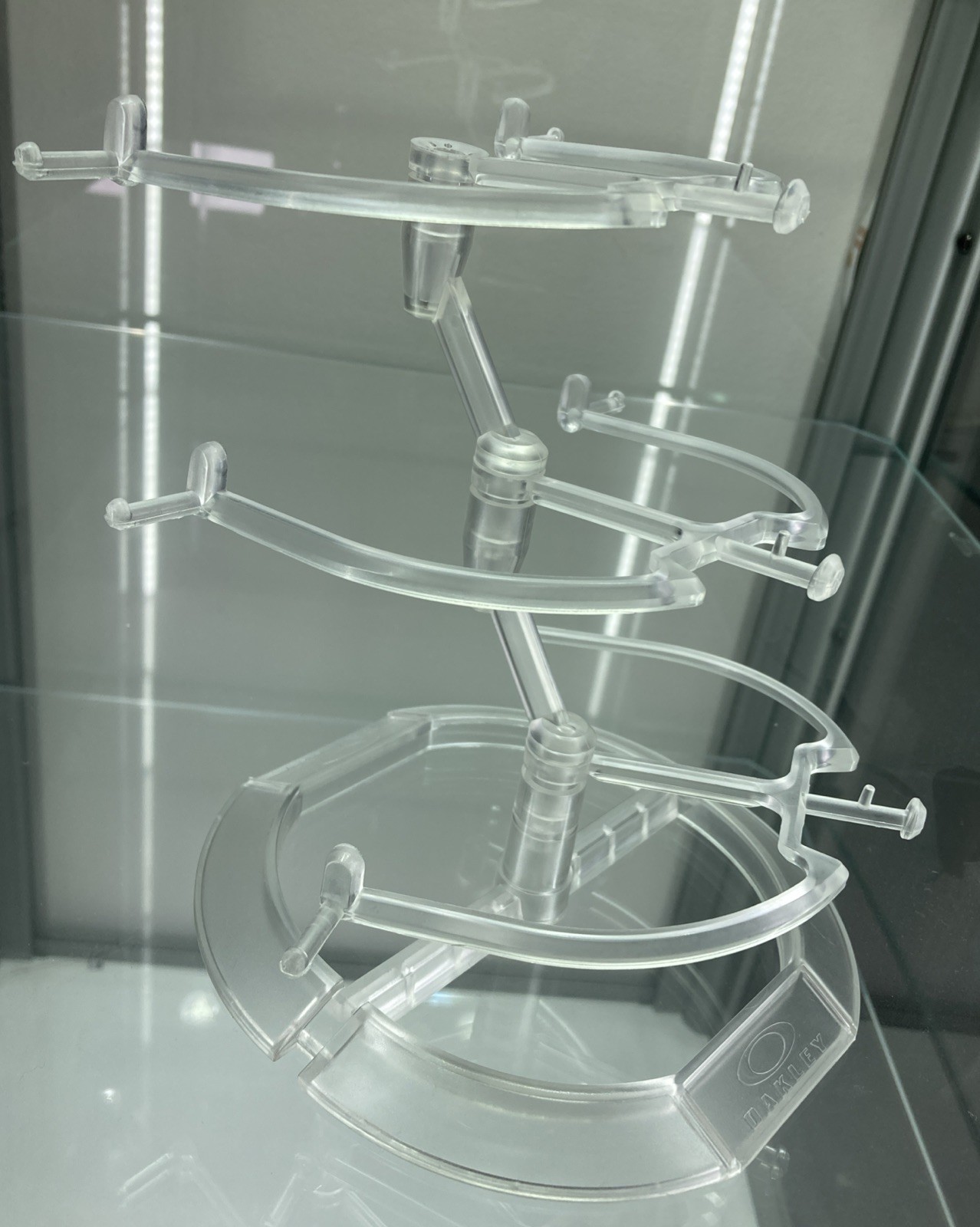 Oakley Sunglasses Holder Clear Plastic, 3-Tier Display Stand Mount