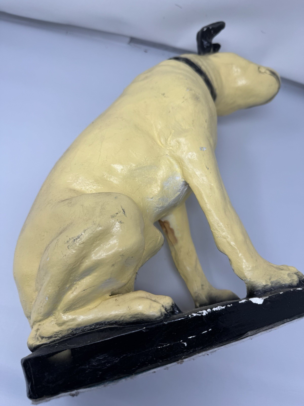 Antique RCA NIPPER Dog Chalkware Vintage Advertising