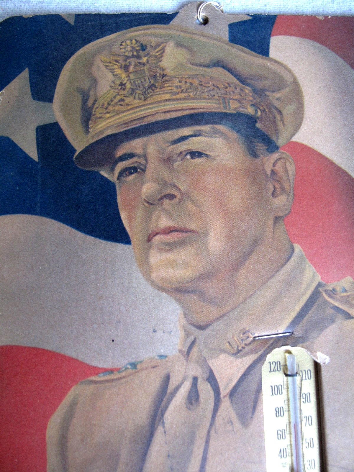 Vintage 1944 General Douglas MacArthur WW11 Poster Calendar 5 5/8″ X 9″