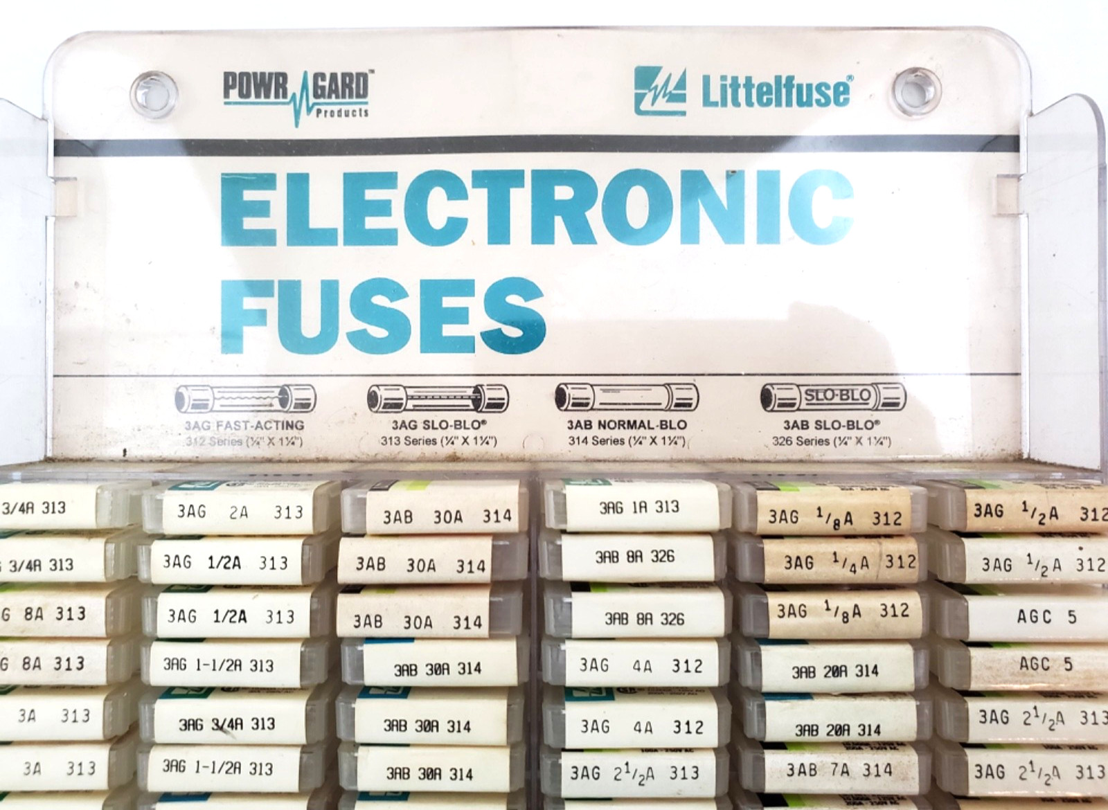 Vintage Littelfuse Fuse Display For Display Only! No Fuses Included! Empty Tins!