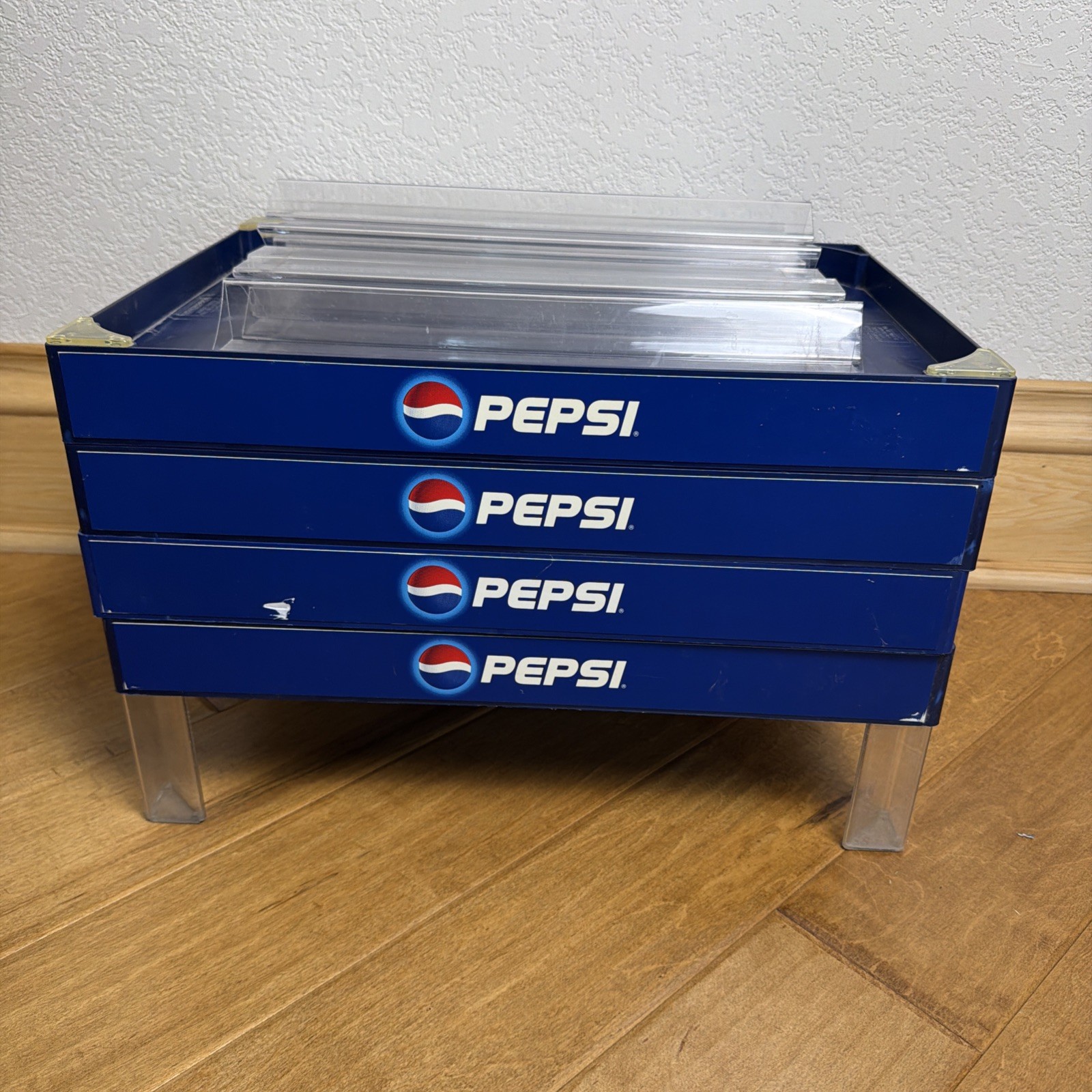 Vintage Pepsi Showoff 3×4 Store Display Rack Paul Flum 4 Tier Counter Display