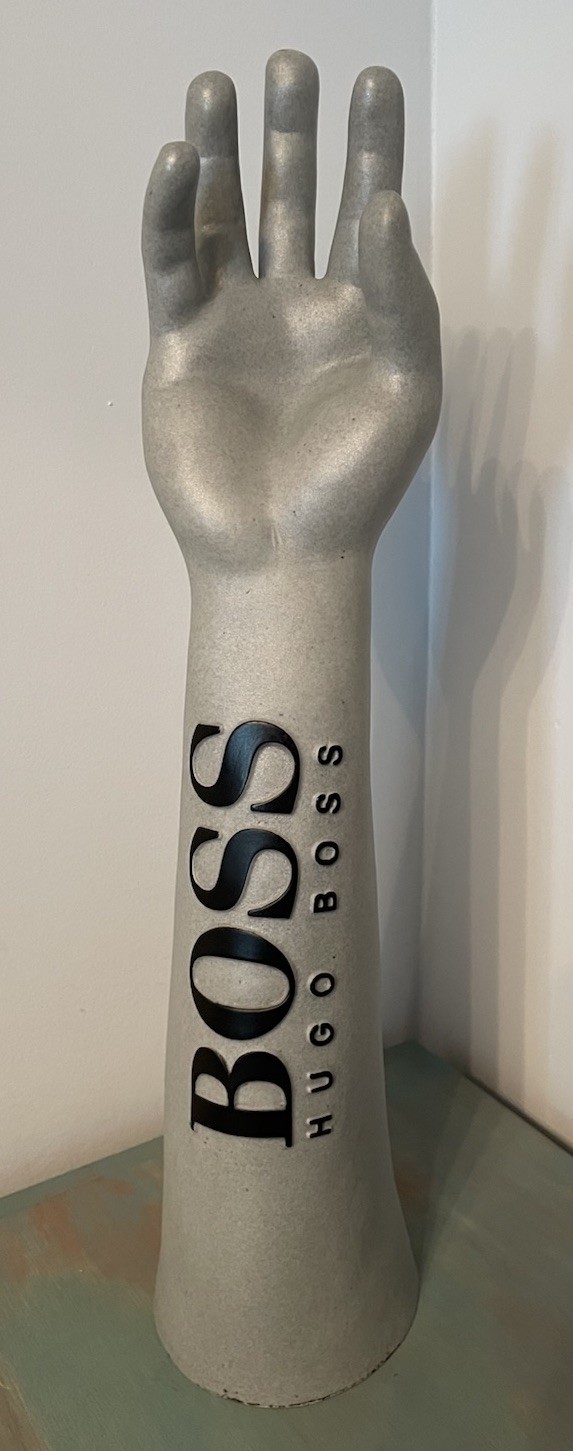 HUGO BOSS Grey Manakin Arm & Hand Display 16″ Tall