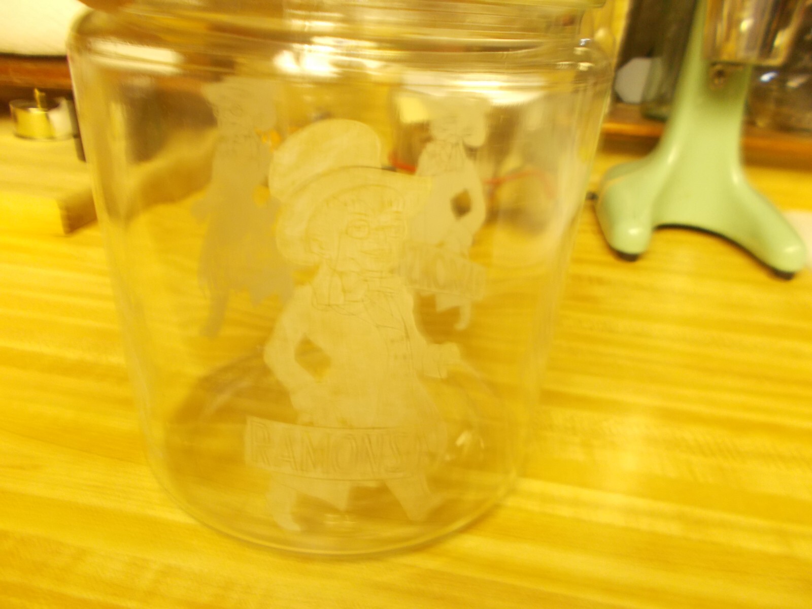 VTG Ramon’s The Little Doctor Laxative Pills Counter Store Display Jar W/Lid