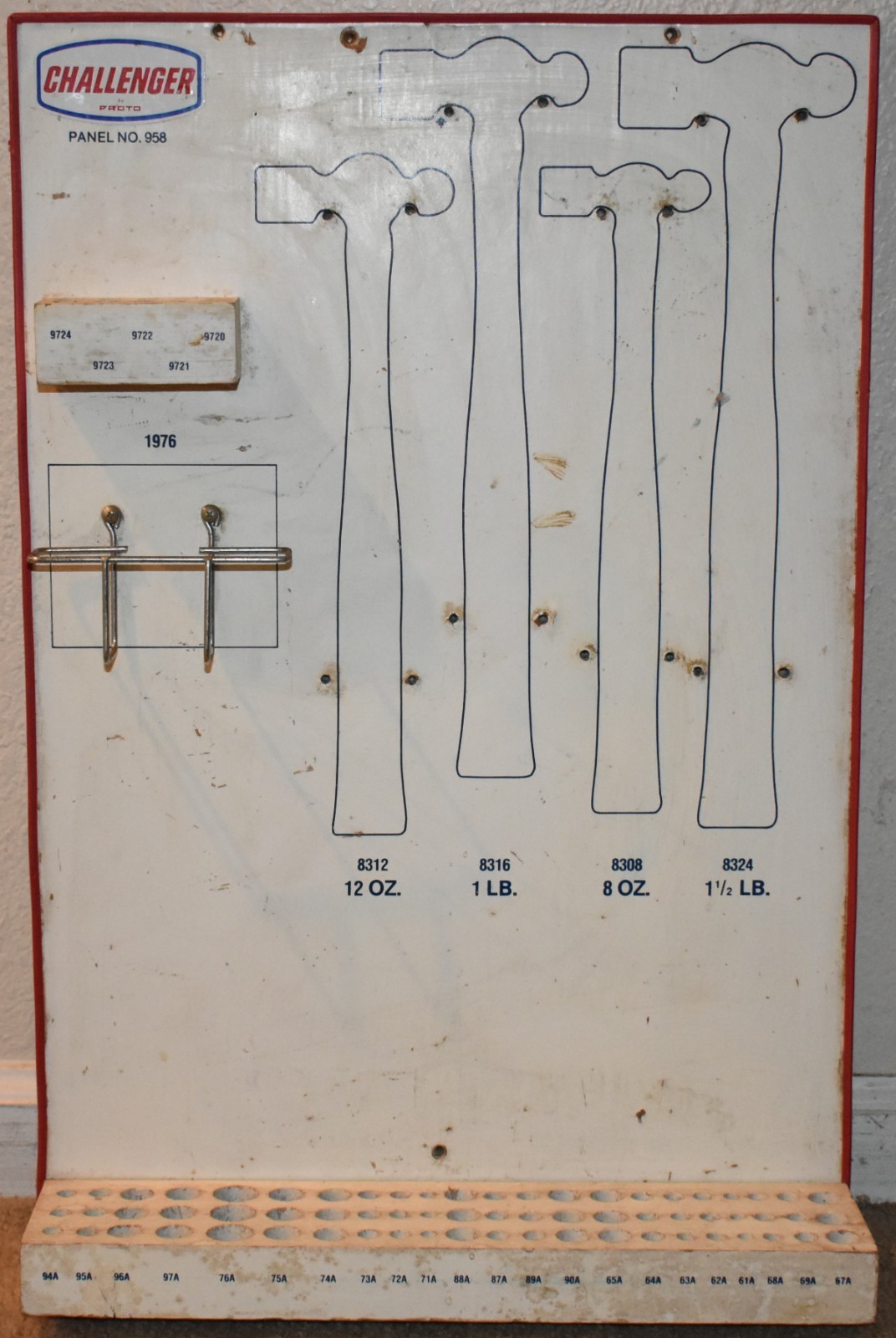 1970s PROTO CHALLENGER STORE DISPLAY BOARD PANEL LOT OF 3, #957 R, #953, #958