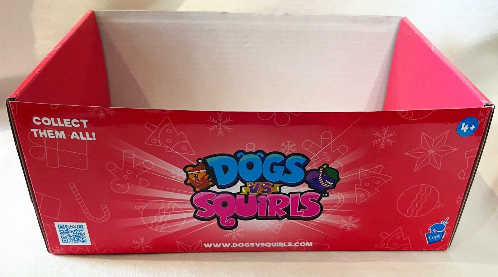 Dogs Vs Squirls Holiday Series 2023 Store Display Box Christmas 8.5×3.5×6″