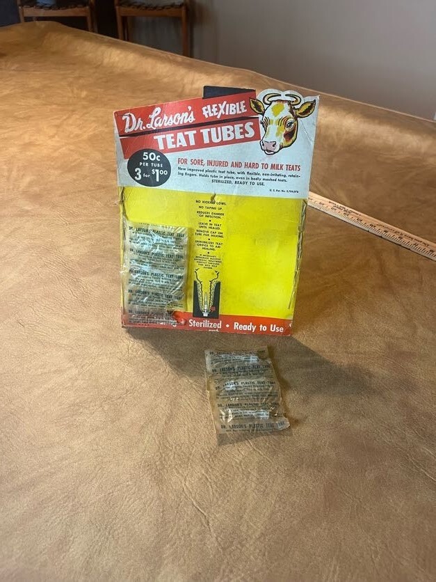 Dr Larson’s Flexible Teat Tubes Vintage Advertising Store Display