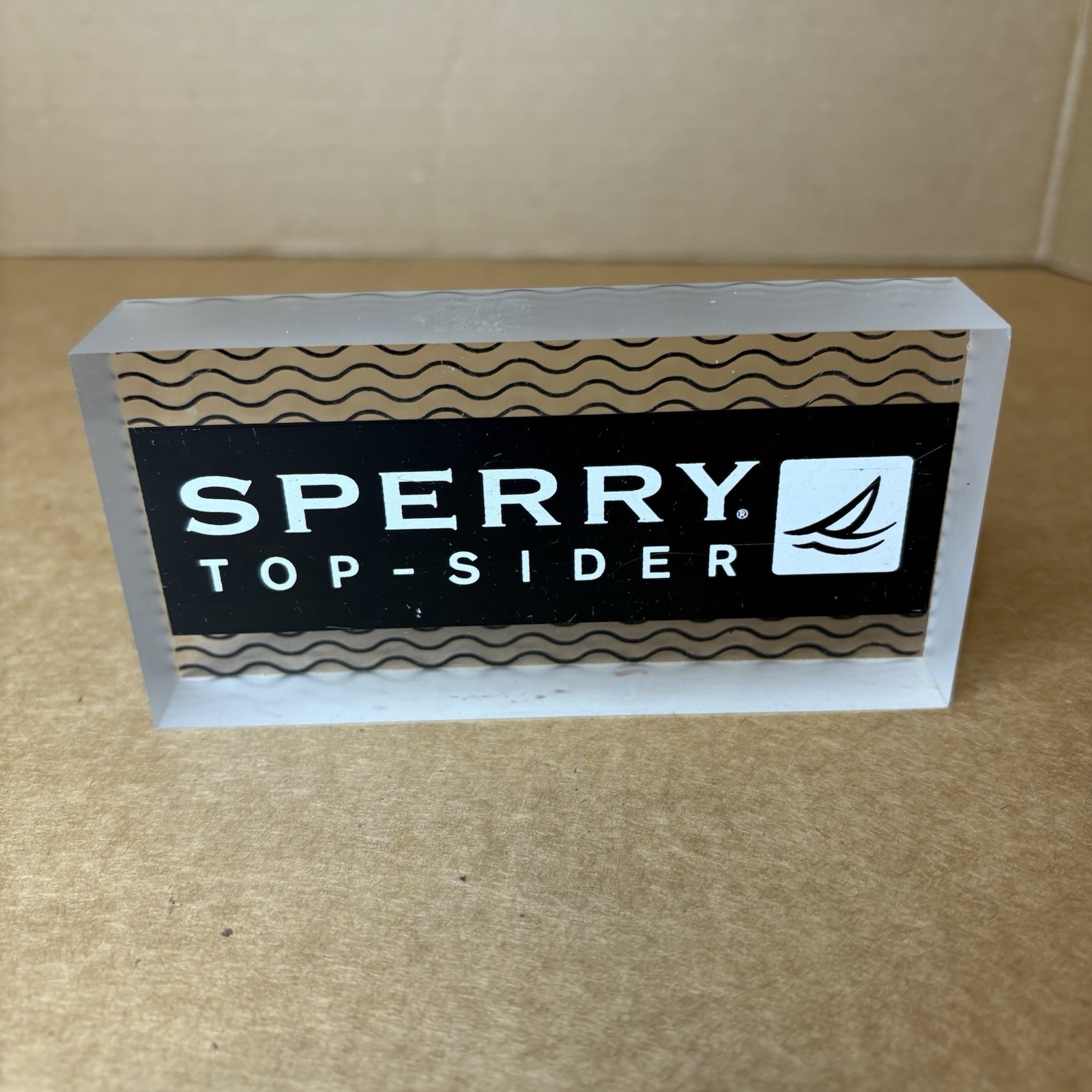 Sperry Top Sider Acrylic Store Retail Display Piece Boat Shoe Pre-owned Must Hav