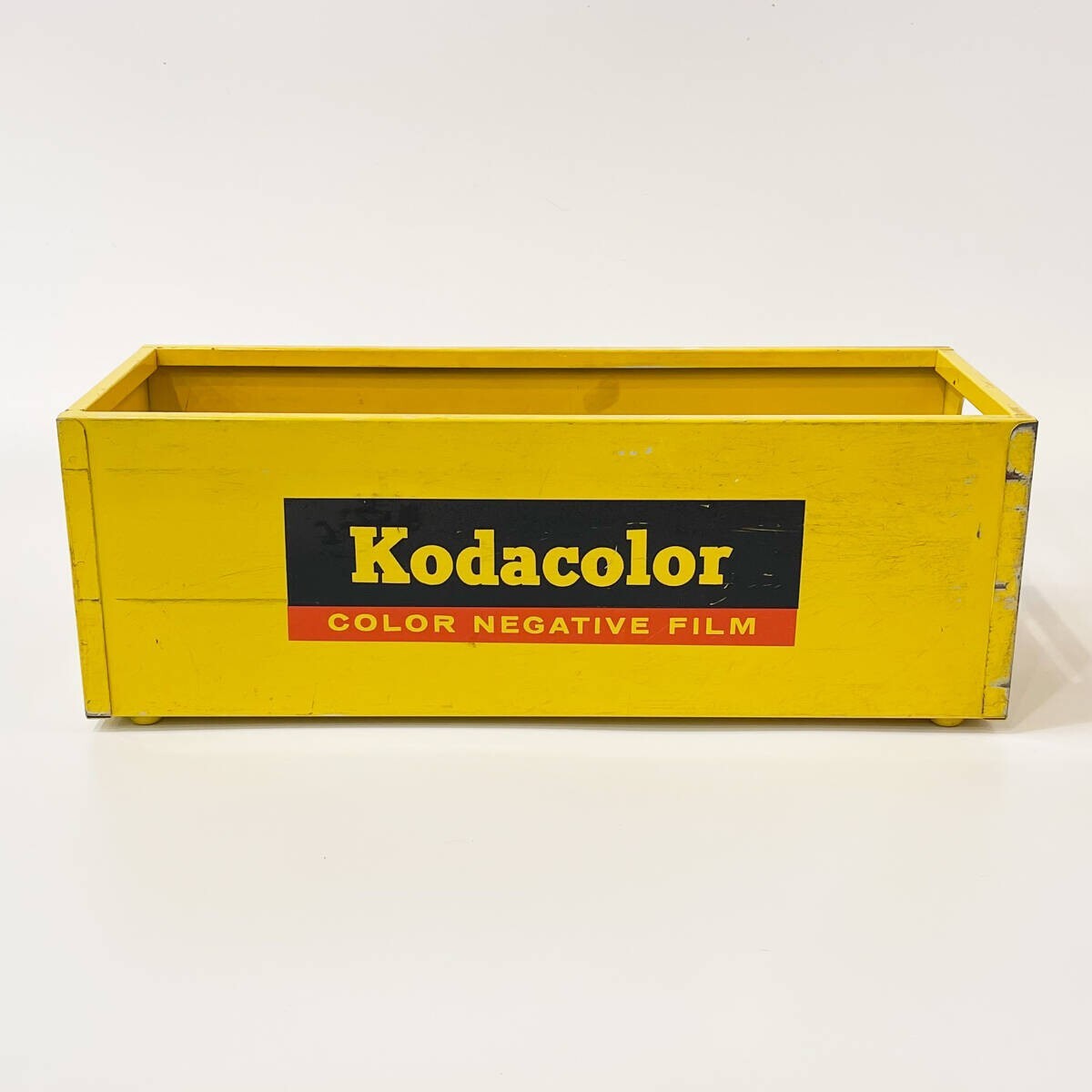 Vintage Kodak Metal Container Store Display Camera Film File Box From Japan