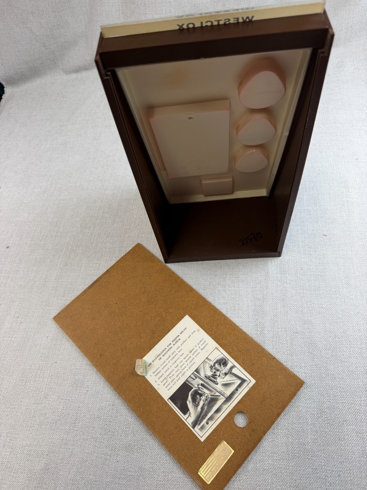 Vintage Westclox Pocket Watch Wooden Store Display Scotty