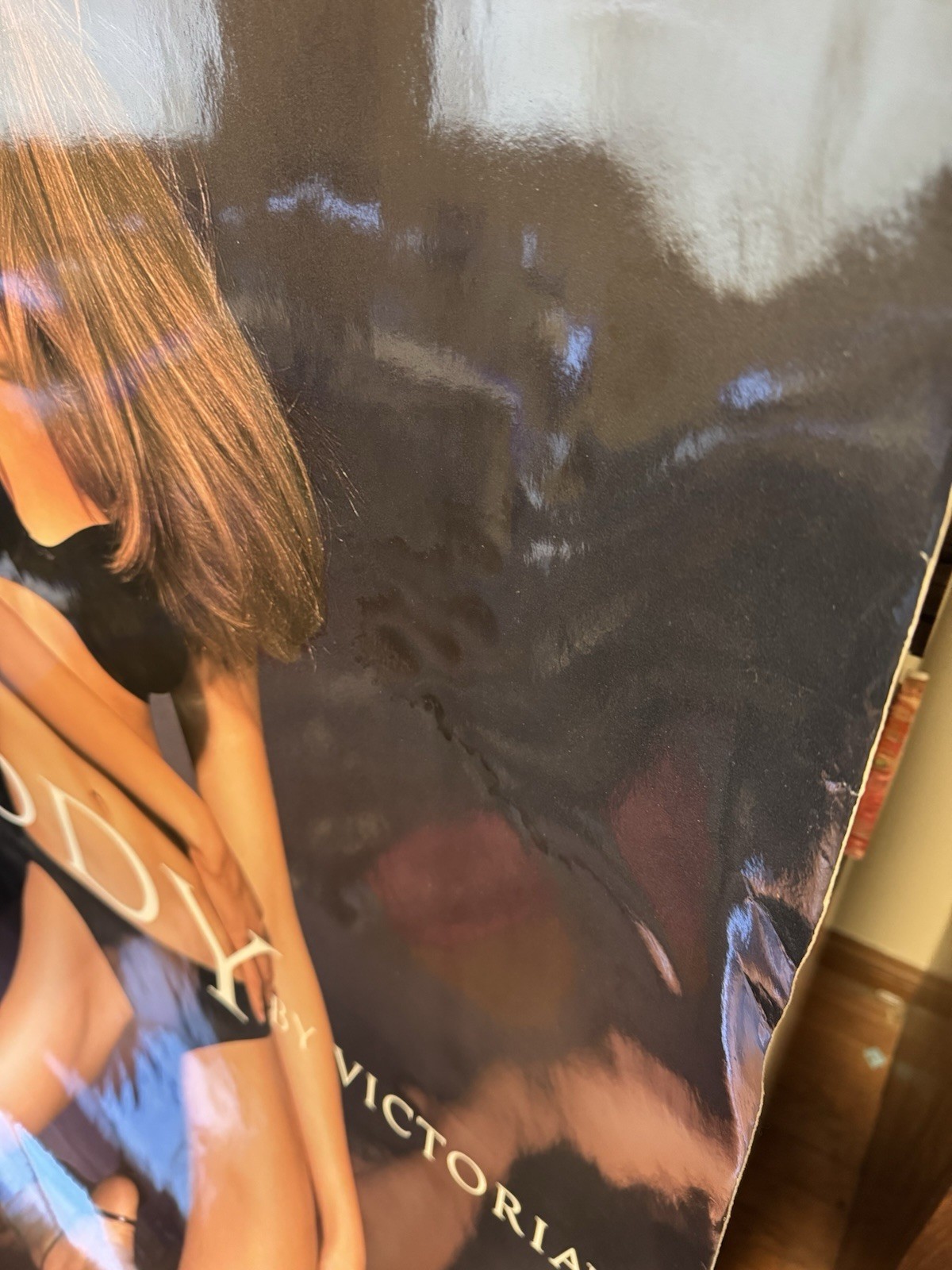 VTG Victoria’s Secret Body By Victoria Retail Store Display Poster DAMAGED