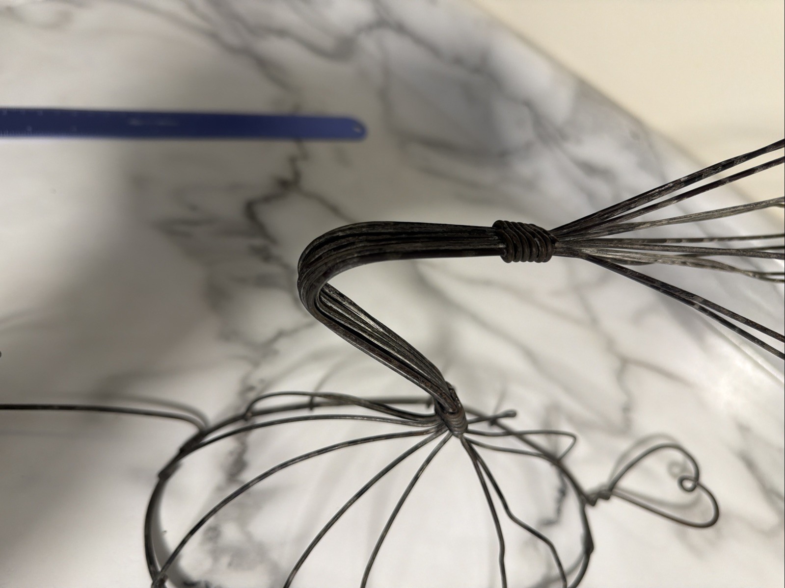 Vintage Antique Wire Hat Wig Stand Wall Holder malleable Rack MCM Pinup Vanity