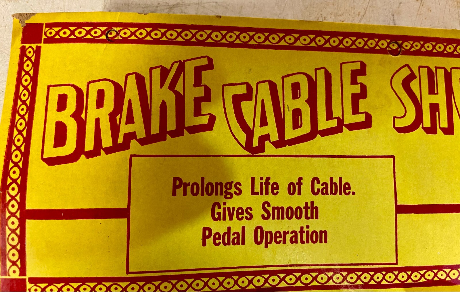 1960 PERFECT PARTS INC BRAKE CABLE SHORTENERS DISPLAY CARD OF 12 POINT OF SALE