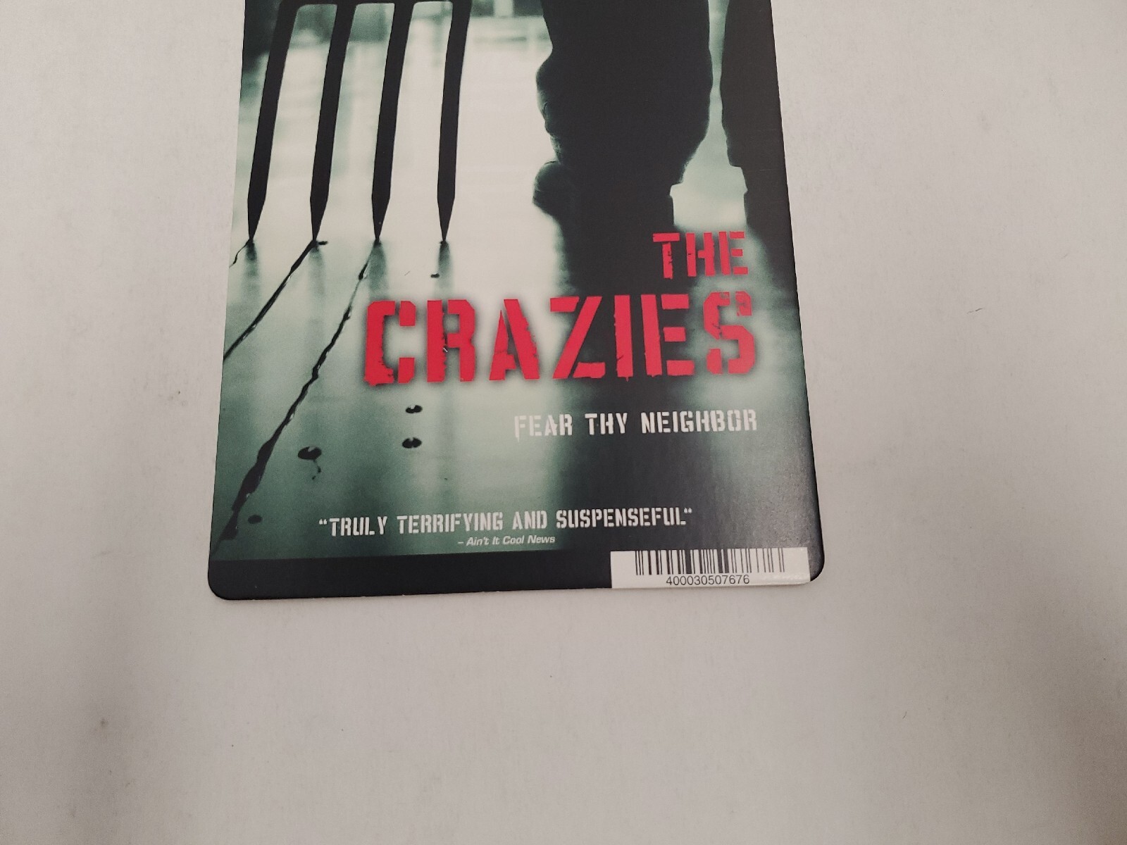 The Crazies BLOCKBUSTER SHELF DISPLAY BLU-RAY BACKER CARD ONLY 5.5″X8″