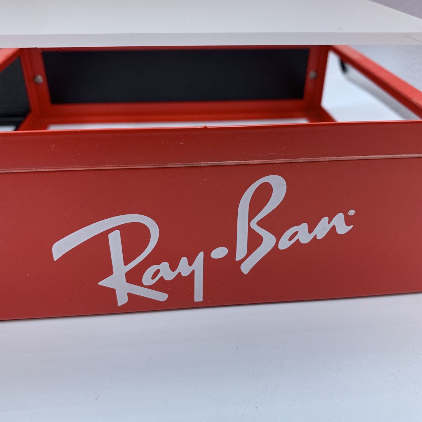 Ray-Ban Advertising Promo Retail Counter Display Stand Shelf Sign Made in Italy