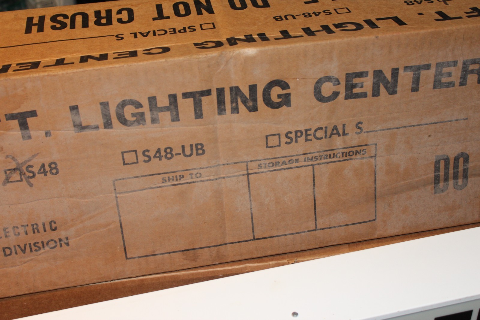 Vintage NOS 4 Ft. GE Lighting Center Sign General Electric Store Unlighted