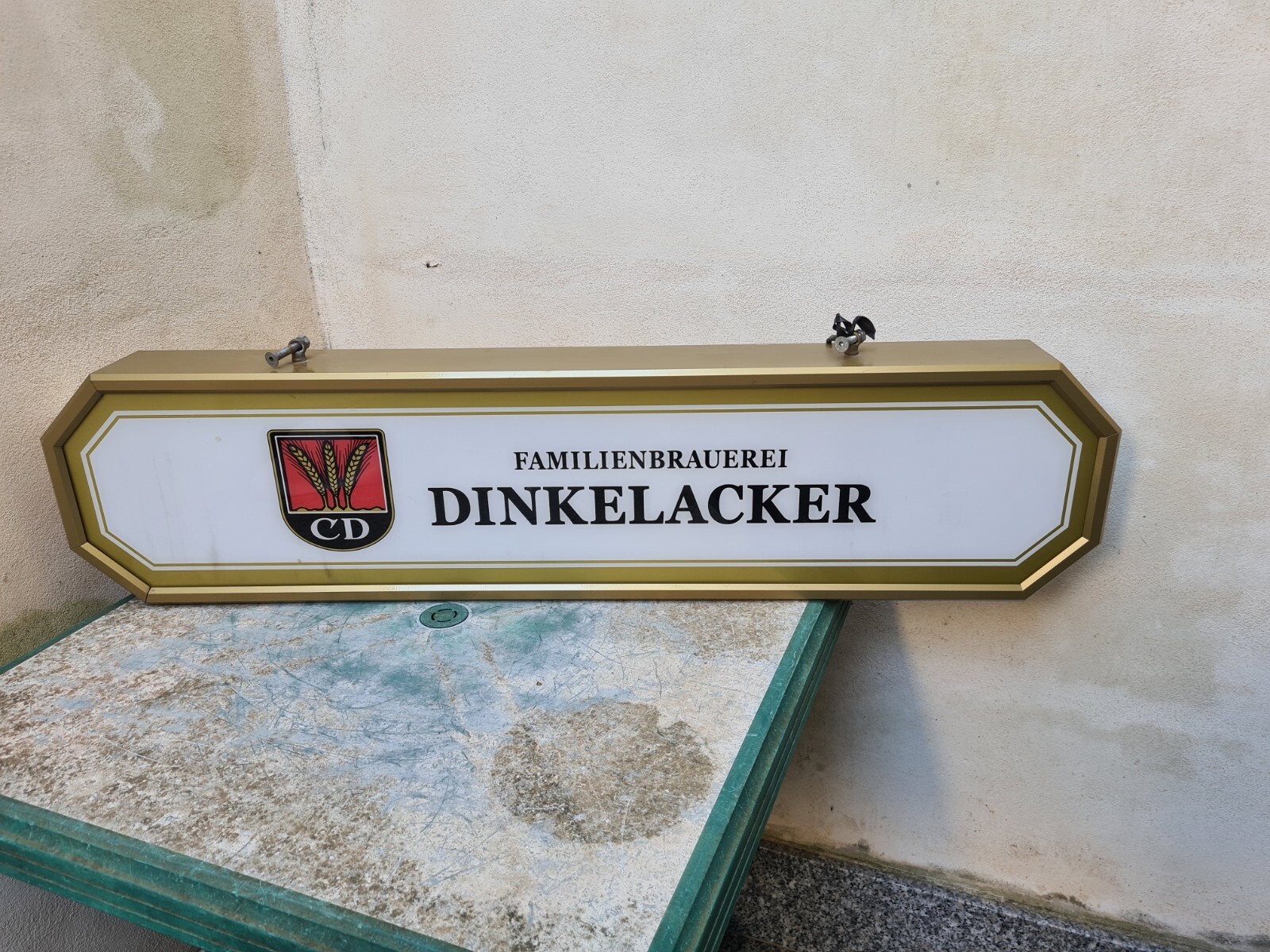 Table Sign Light Dinkelacker Counter Lamp Bar Lamp – Vintage