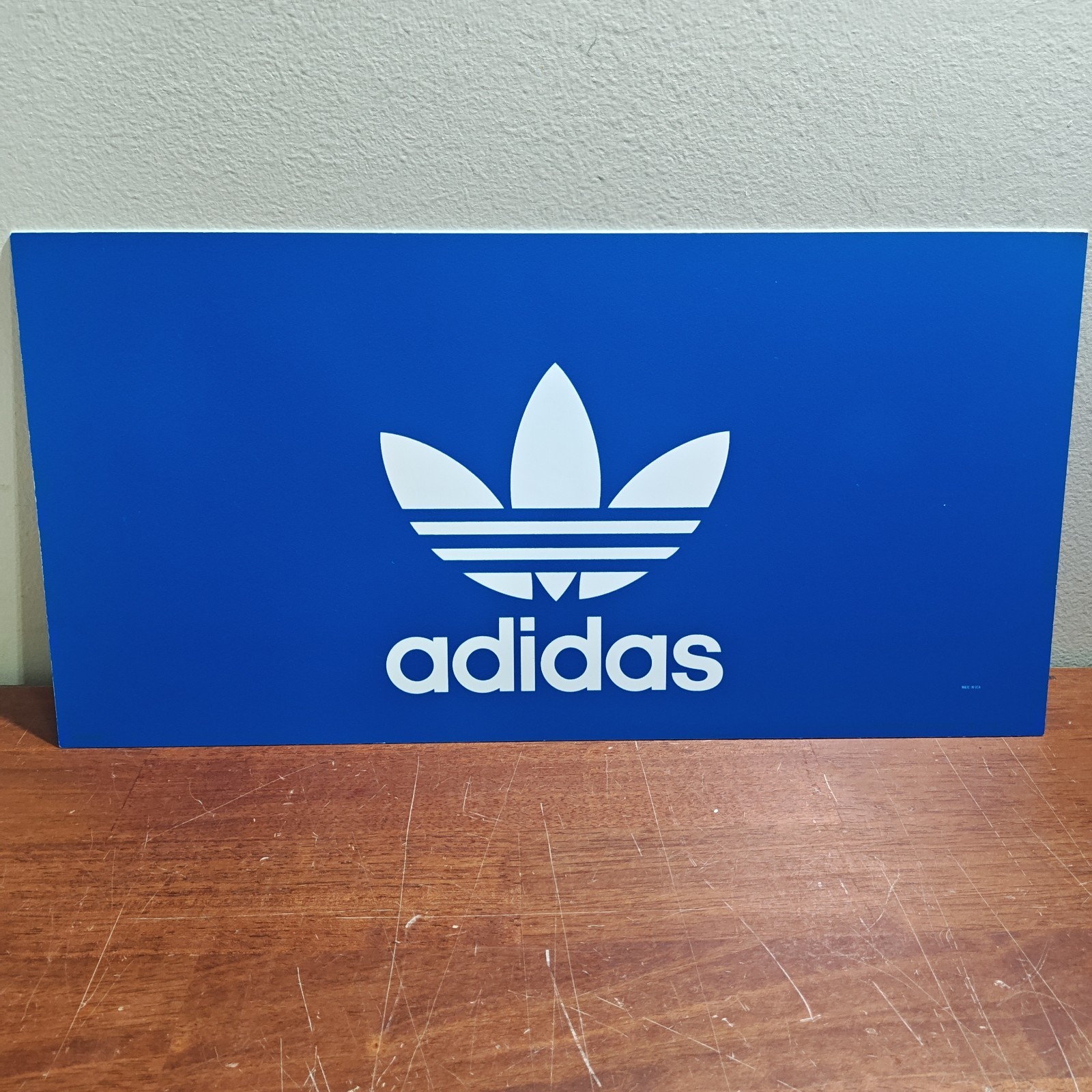 ADIDAS Shoe Store Retail Wall Hanging Sign Display White 20X10