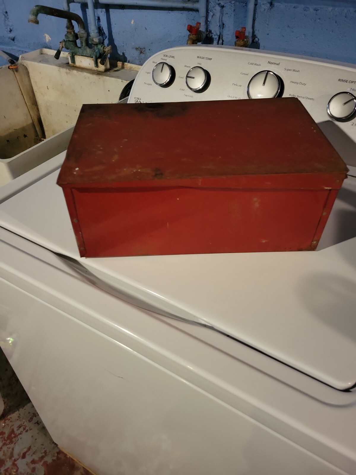 Vintage Duro Store Display Letters Numbers Tin Metal Red Box Reflectorized