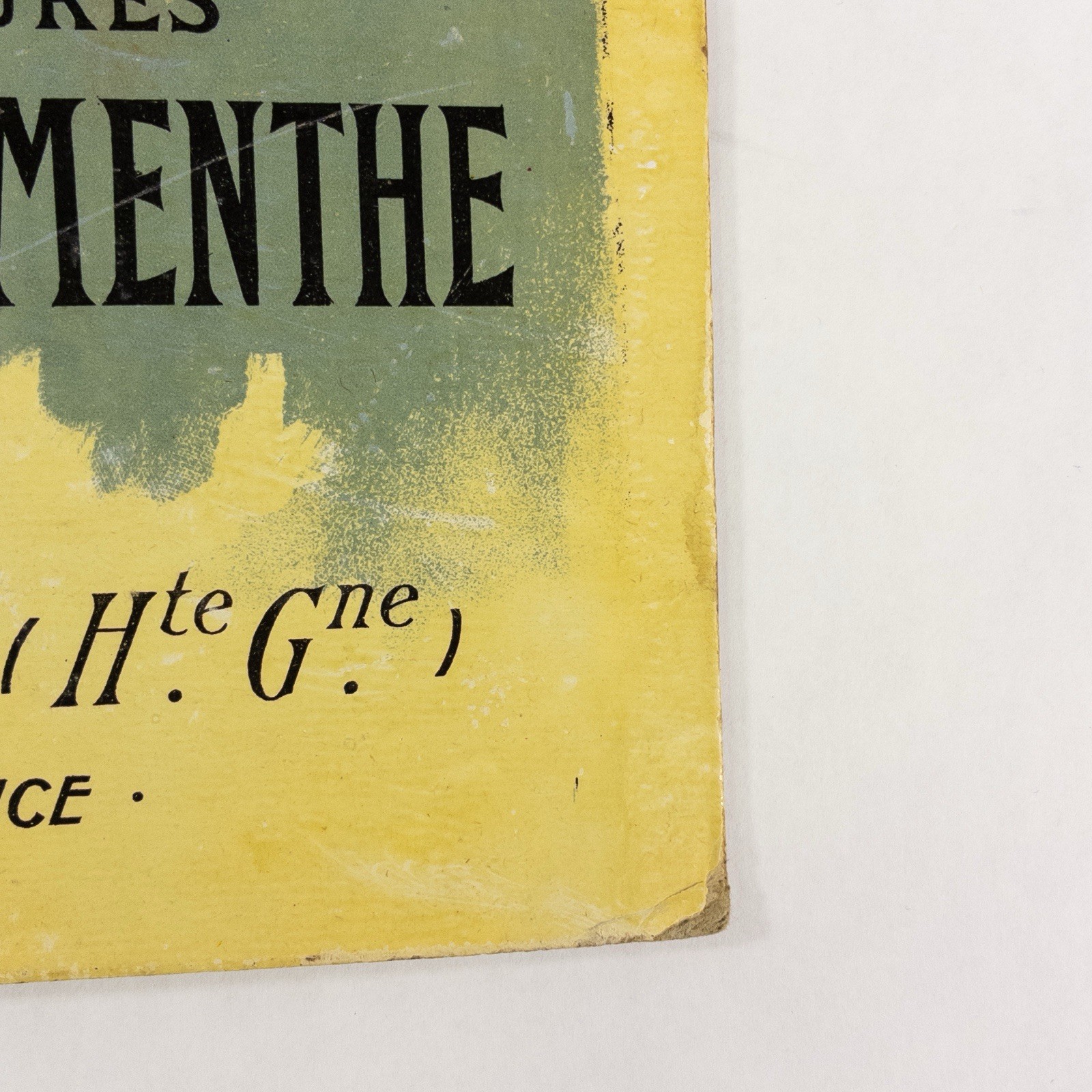 Vintage 1900-05 ‘Menthilles’ French Mints Advertising Cardboard Sign Store Deco