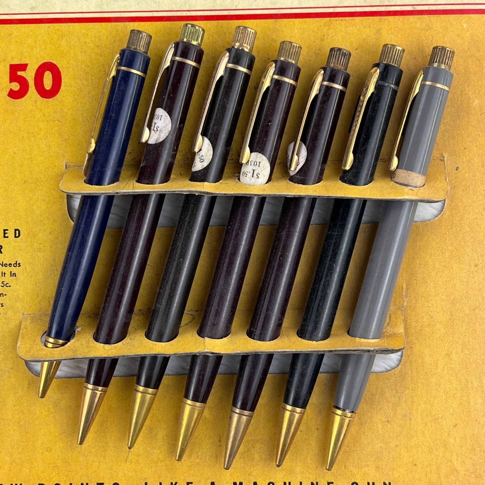 1940s Eversharp Repeater Vintage Advertising Sign Store Display Full Set USA CBS