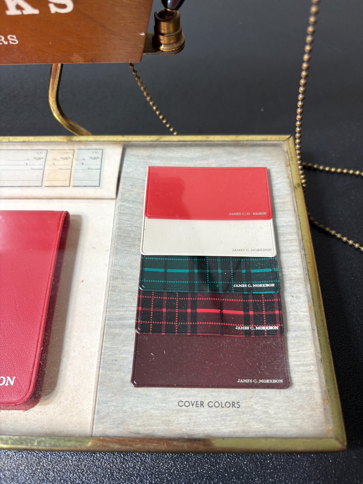 RARE Vintage Checkbook Bank Display. Banking. Finance.