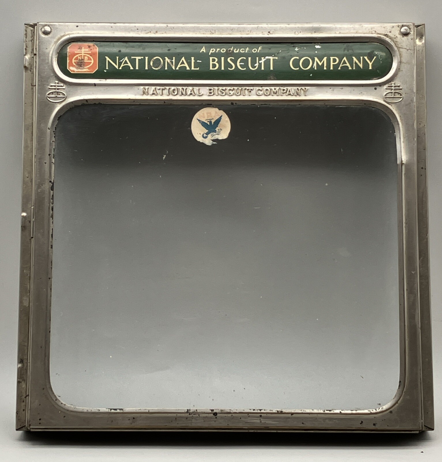 Antique Vintage National Biscuit Company (NABISCO) 10″x10″ Display Cabinet Door