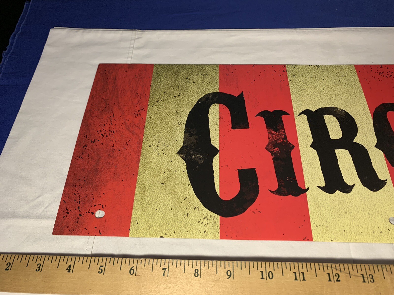 Spirit Halloween Cardboard End Cap Store Display Sign ” Circus ” Gold Red Black