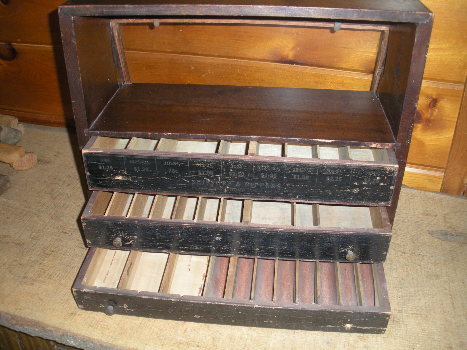 Vintage Store Display La Cross Nail Files, Tweezers, Sissors, Nippers