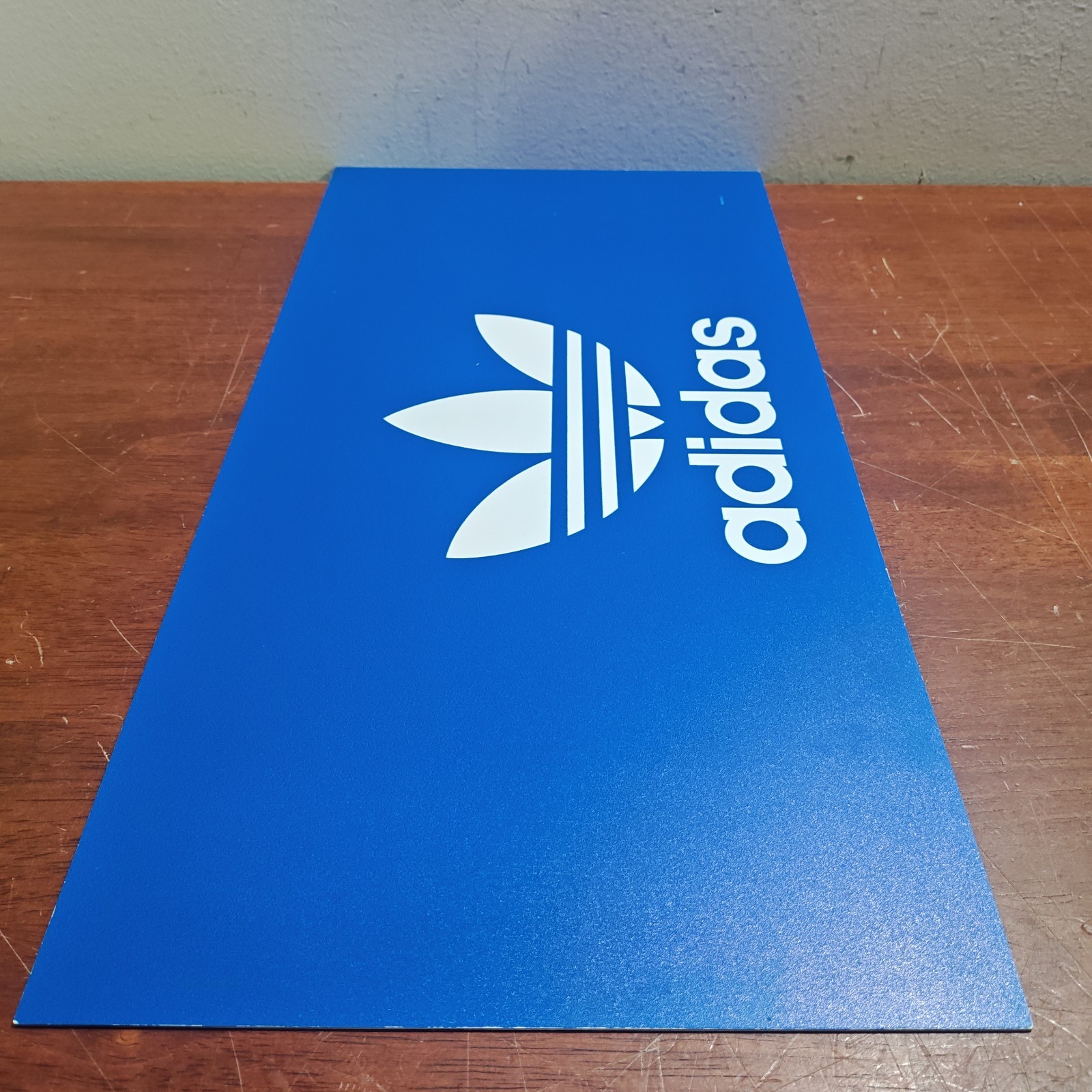 ADIDAS Shoe Store Retail Wall Hanging Sign Display White 20X10