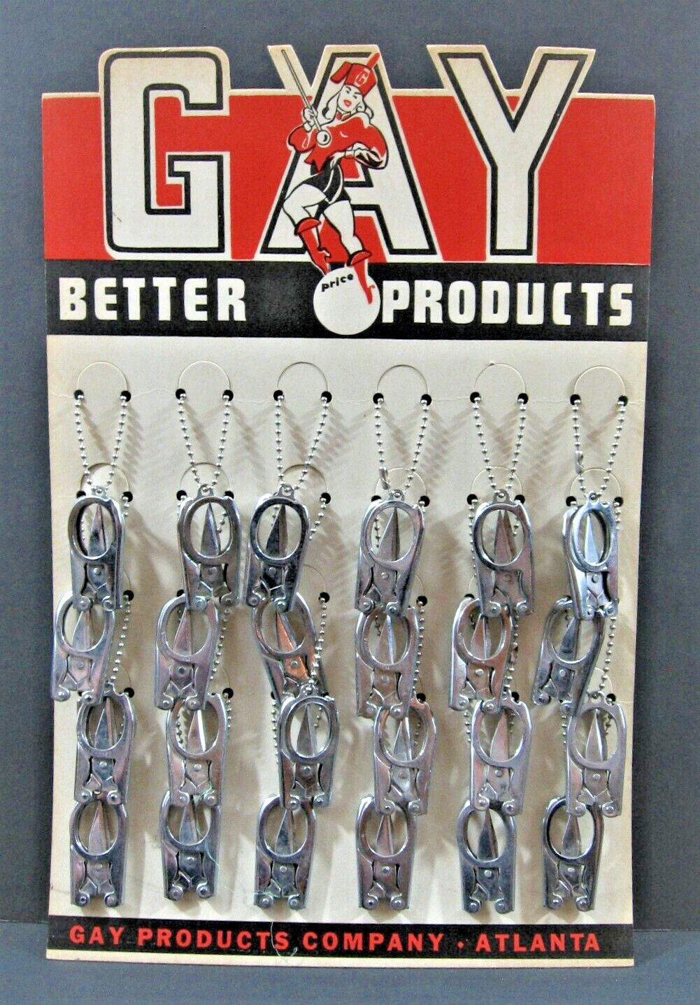 Vintage Folding Scissors Assorted (24) Charms Gay Store Display Unsold Stock