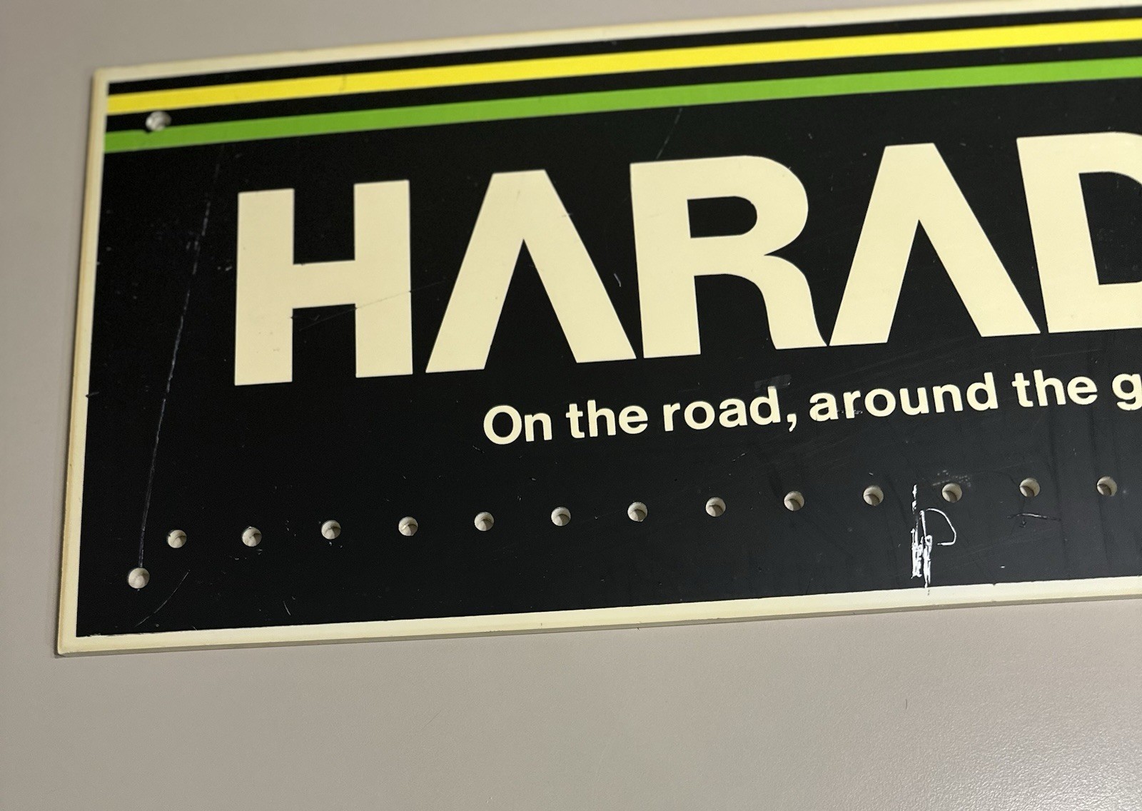 Vintage Antique Advertising Dealer Display Sign Harada Antennas AM FM Triway CB